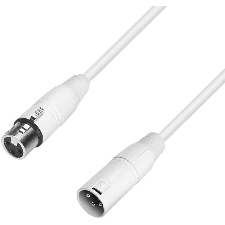 d81781f2c20f1e5d6573b2133a8022d5.jpg Adam Hall 4 Star MMF 1000 XLR-M a XLR-F Cable de micrófono (nieve, 30') - Imagen 1