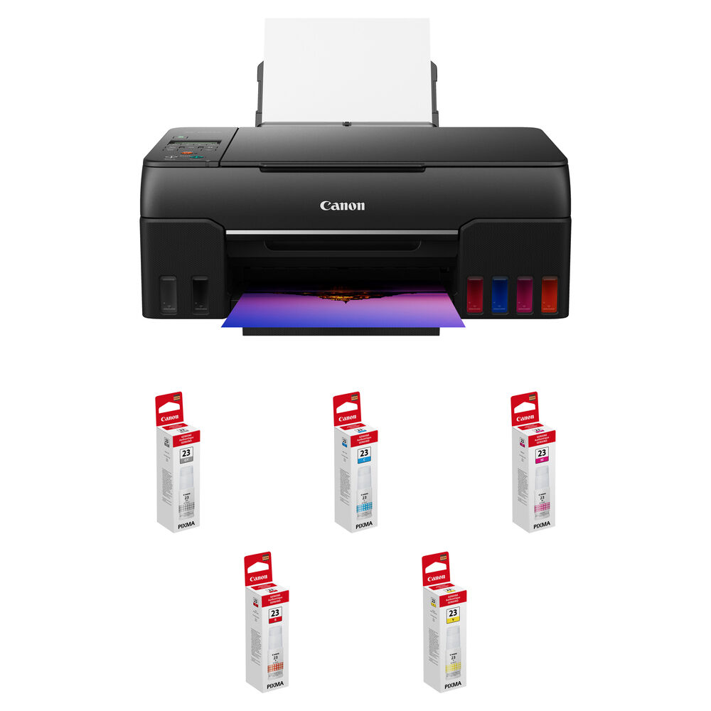 d81b53603e5e487e5614abe18951af4d.jpg Canon PIXMA G620 Printer with 6 GI-23 Ink Bottles Kit - Imagen 1