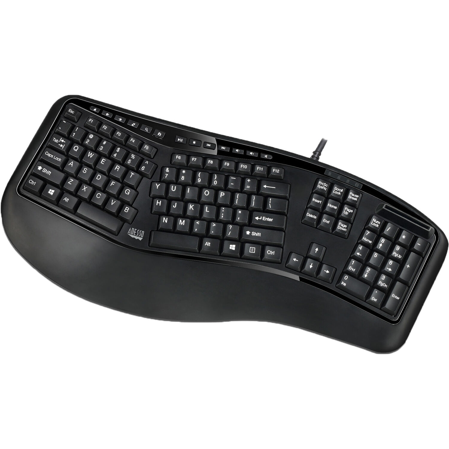 dbb6621dcfa313355b1b82bf68a78735.jpg Teclado ergonómico de escritorio Adesso con lector de tarjetas inteligentes - Imagen 1