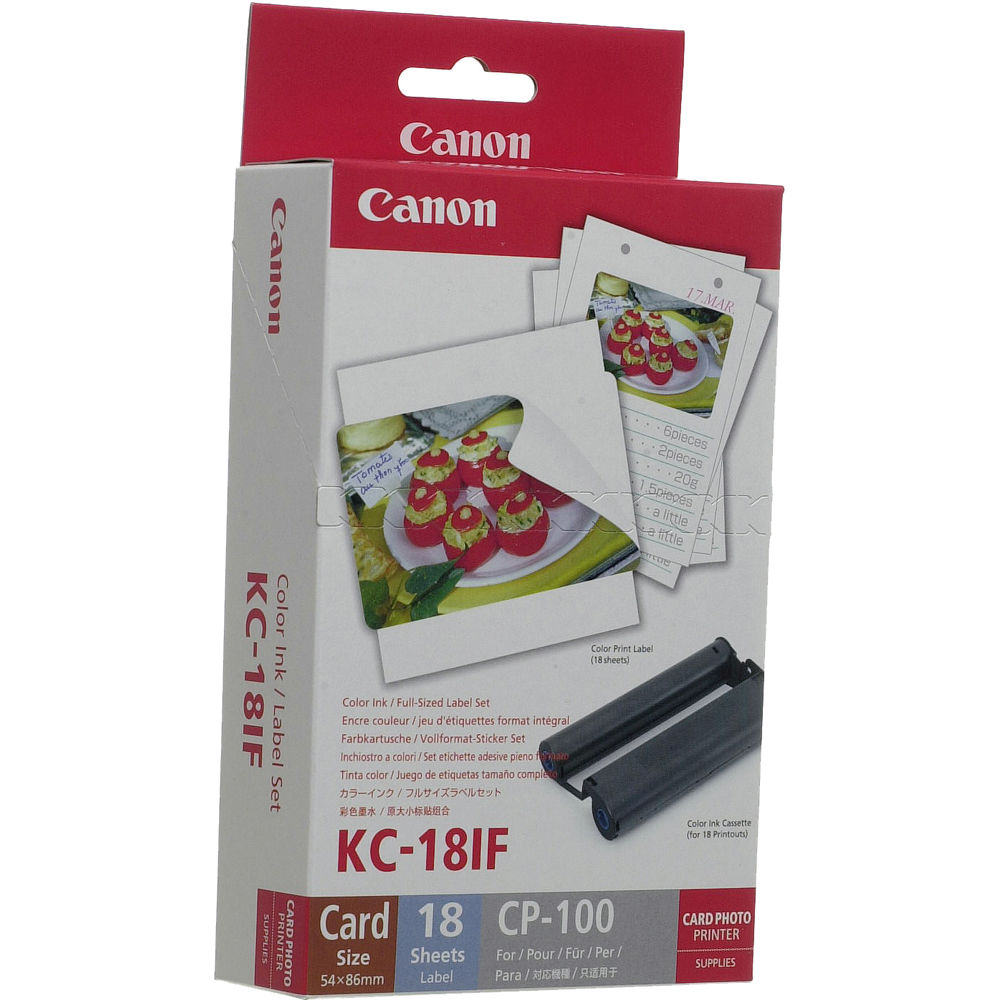 dbf01297941e6036c5984266ff554226-1.jpg Canon KC-18IF Color Ink & Label Set (18 Sheets) - Imagen 1