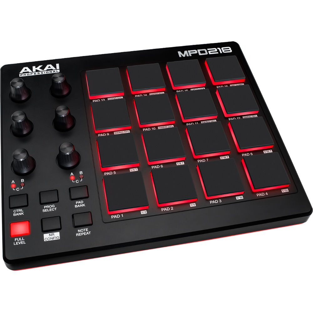 dff0a9456c8efca3bdd355e3784a9e23.jpg Controlador de almohadilla USB Akai Professional MPD218 - Imagen 1