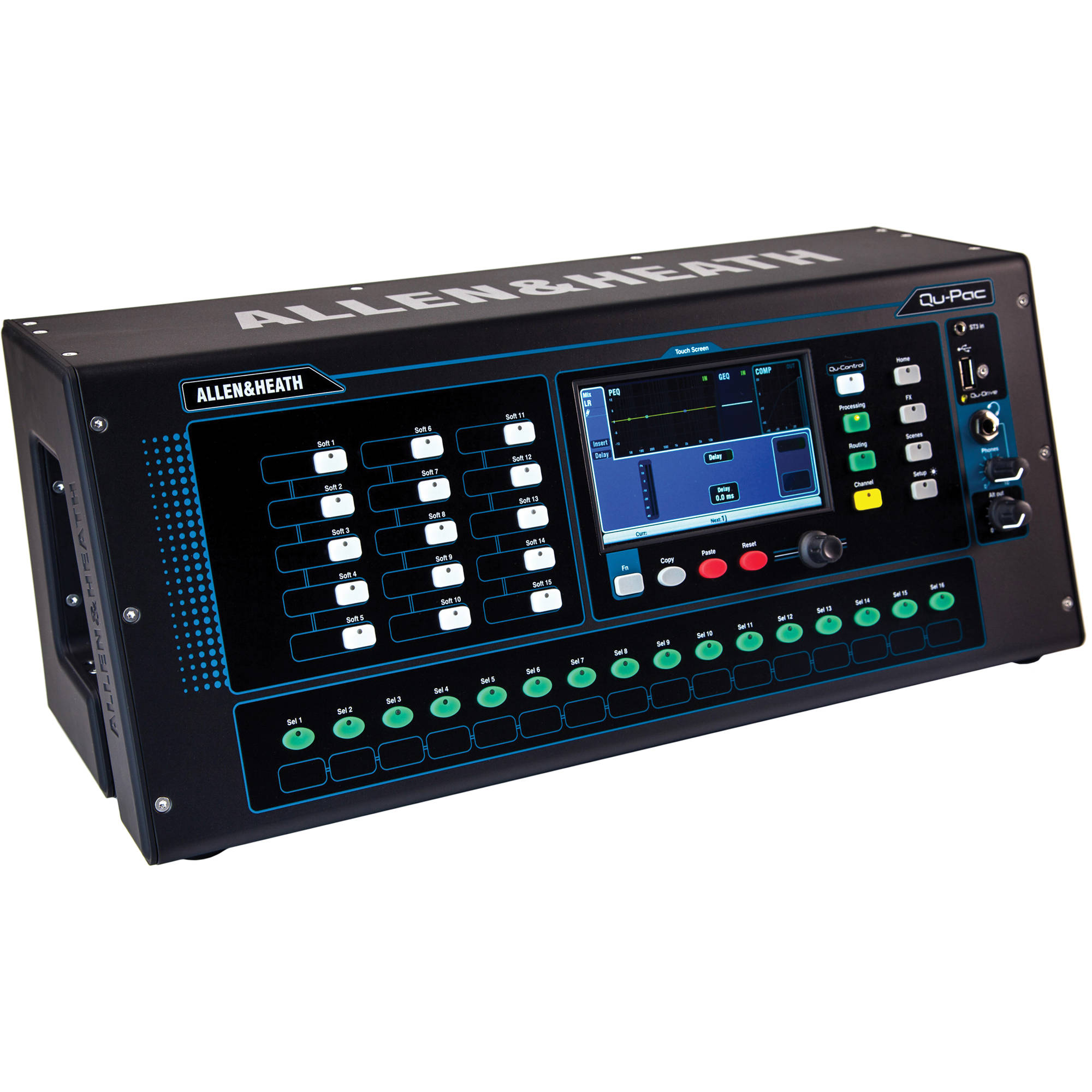 dffab48d893f87dcf95b0238bb40ab17.jpg Mezclador montable compacto Allen & Heath Qu-Pac 16x12 - Imagen 1