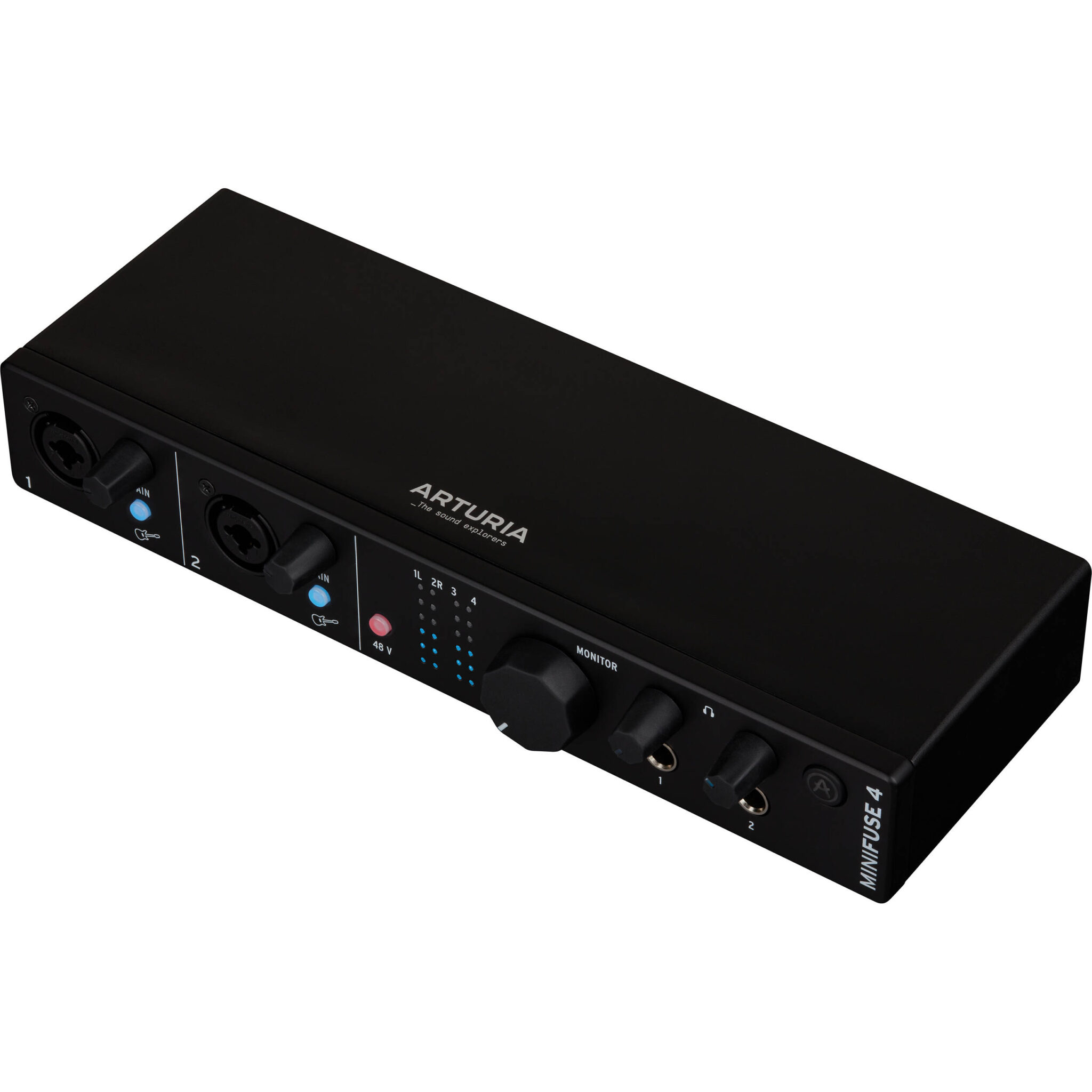 e076ebaa546ef333dc2274791001b0e9.jpg Arturia MiniFuse 4 Interfaz de audio/MIDI portátil 4x4 USB tipo C (negro) - Imagen 1