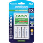 Pilas NiMH recargables Panasonic eneloop AA y cargador rápido individual