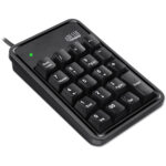 Adesso AKB-600HB Teclado mecánico de 19 teclas con concentrador USB de 3 puertos (negro)