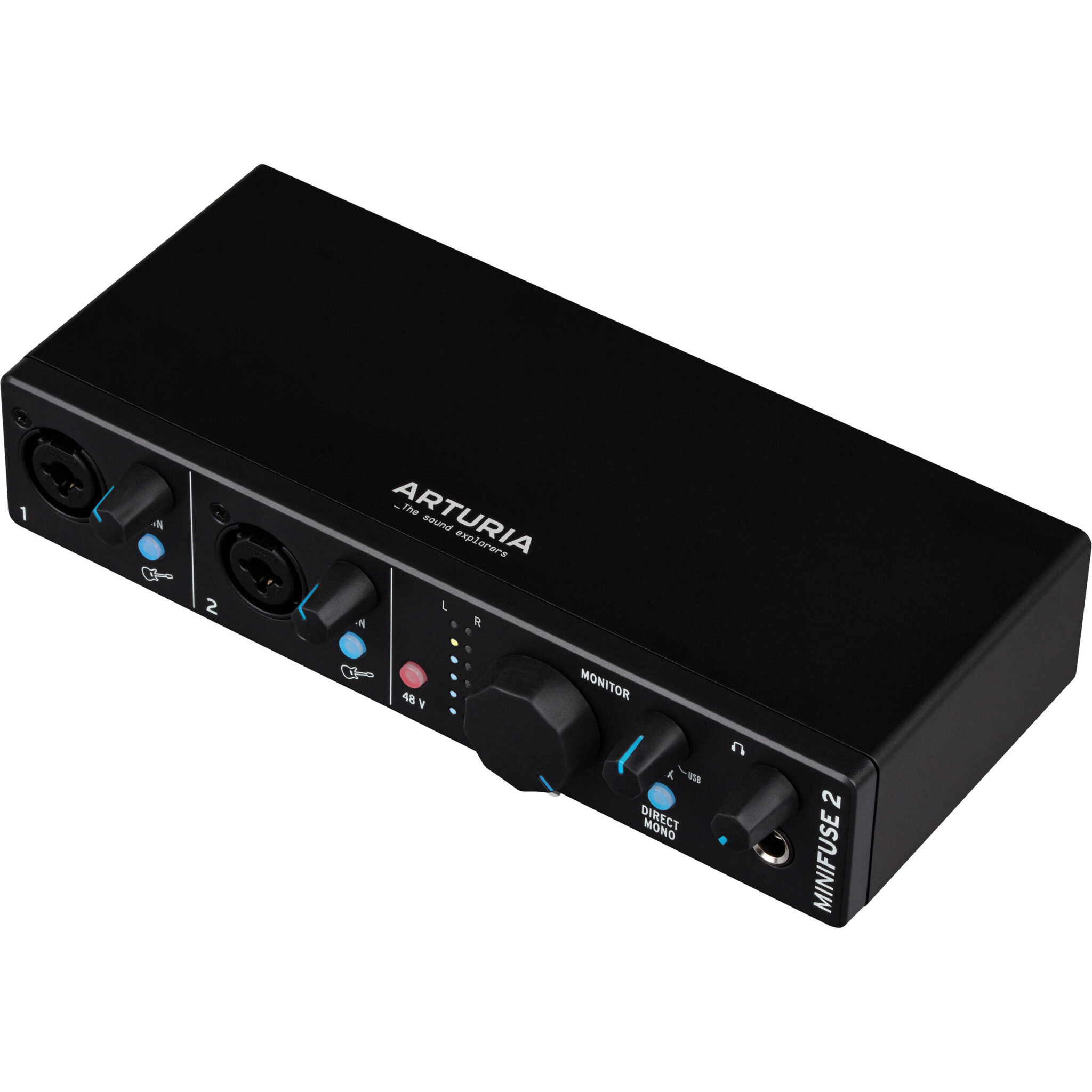 e5040e275eedcb5bf73b38e0c990367c.jpg Arturia MiniFuse 2 Interfaz de audio/MIDI portátil 2x2 USB tipo C (negro) - Imagen 1