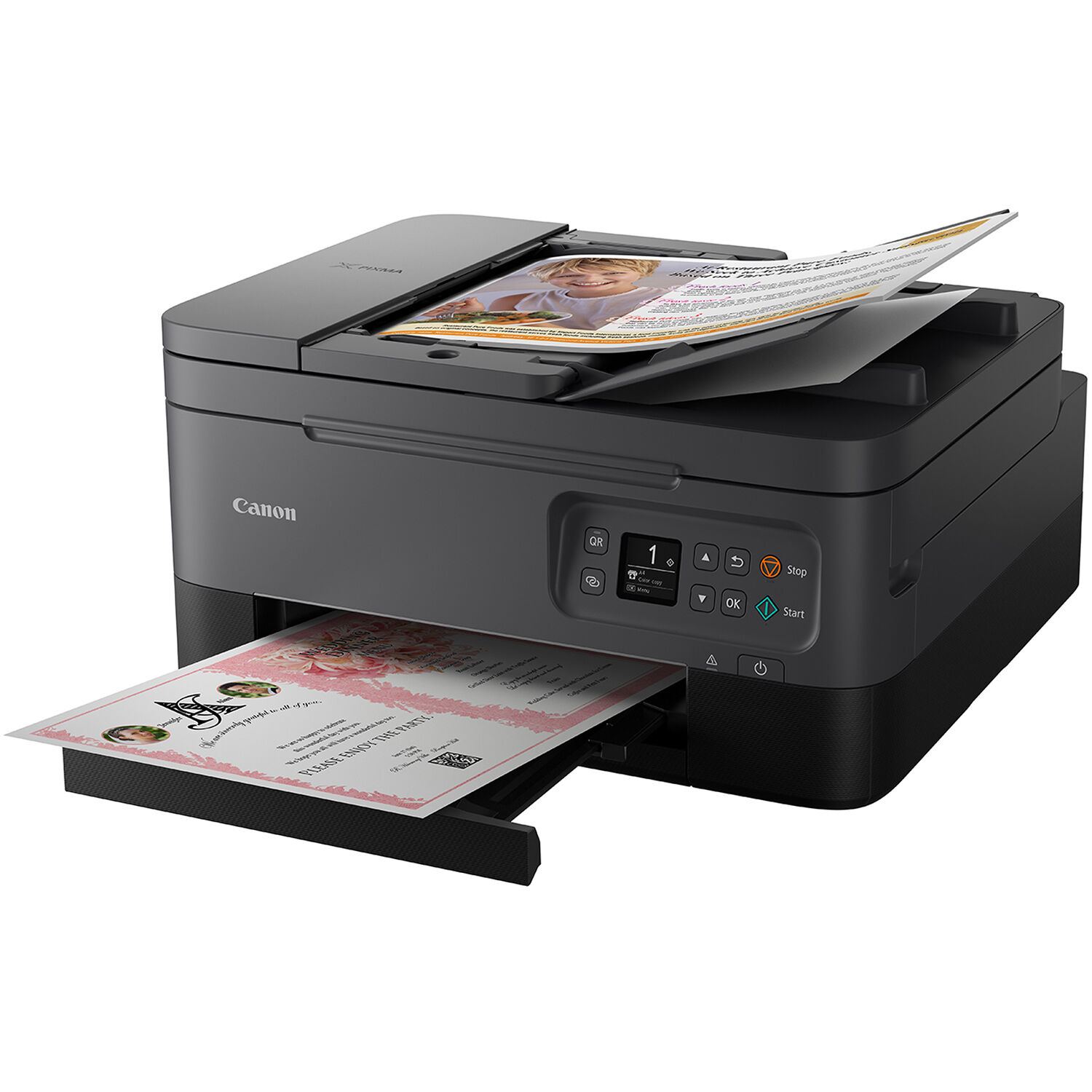 e6cfcd3cd124fd582a4aa373646d831b.jpg Canon PIXMA TR7020a Wireless Inkjet All-In-One Color Printer (Black) - Imagen 1