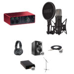 Kit de grabación de estudio con interfaz de audio/MIDI Focusrite Scarlett 4i4 USB-C (4.ª generación)