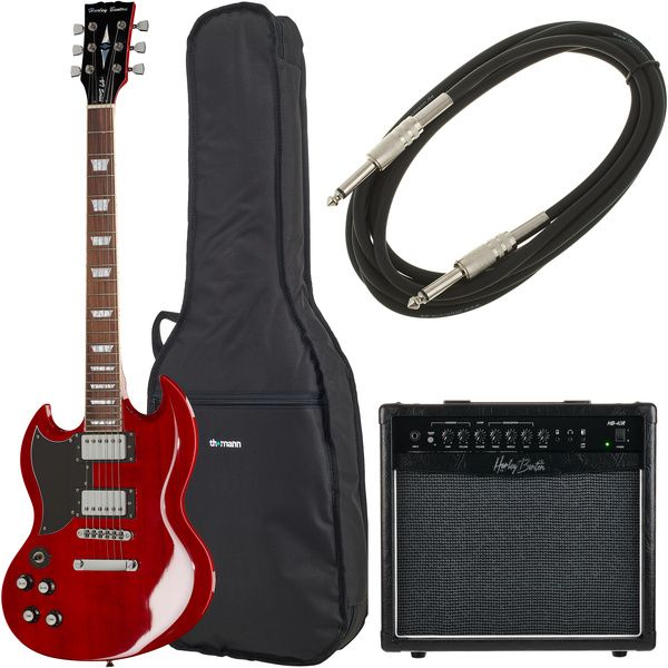 eab97fe41672c1fac70247c8c061014a.jpg Harley Benton DC-580LH CH Vintage Ser Bundle - Imagen 1