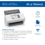 Escáner de escritorio inalámbrico profesional Brother ADS-4700W - Imagen 4