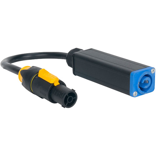ed8a2eb54e118b75abdc84cf855f43e6.jpg American DJ IP65 Locking Power Connector to Standard Locking Power Connector (1', Blue) - Imagen 1