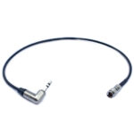 Atomos LTC a cable de código de tiempo de nivel de micrófono de 3,5 mm en ángulo recto para UltraSync ONE