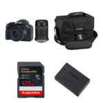 Canon EOS R50 Mirrorless Camera with 18-45mm & 55-210mm Lenses and Essentials+ Kit (Black) - Imagen 2