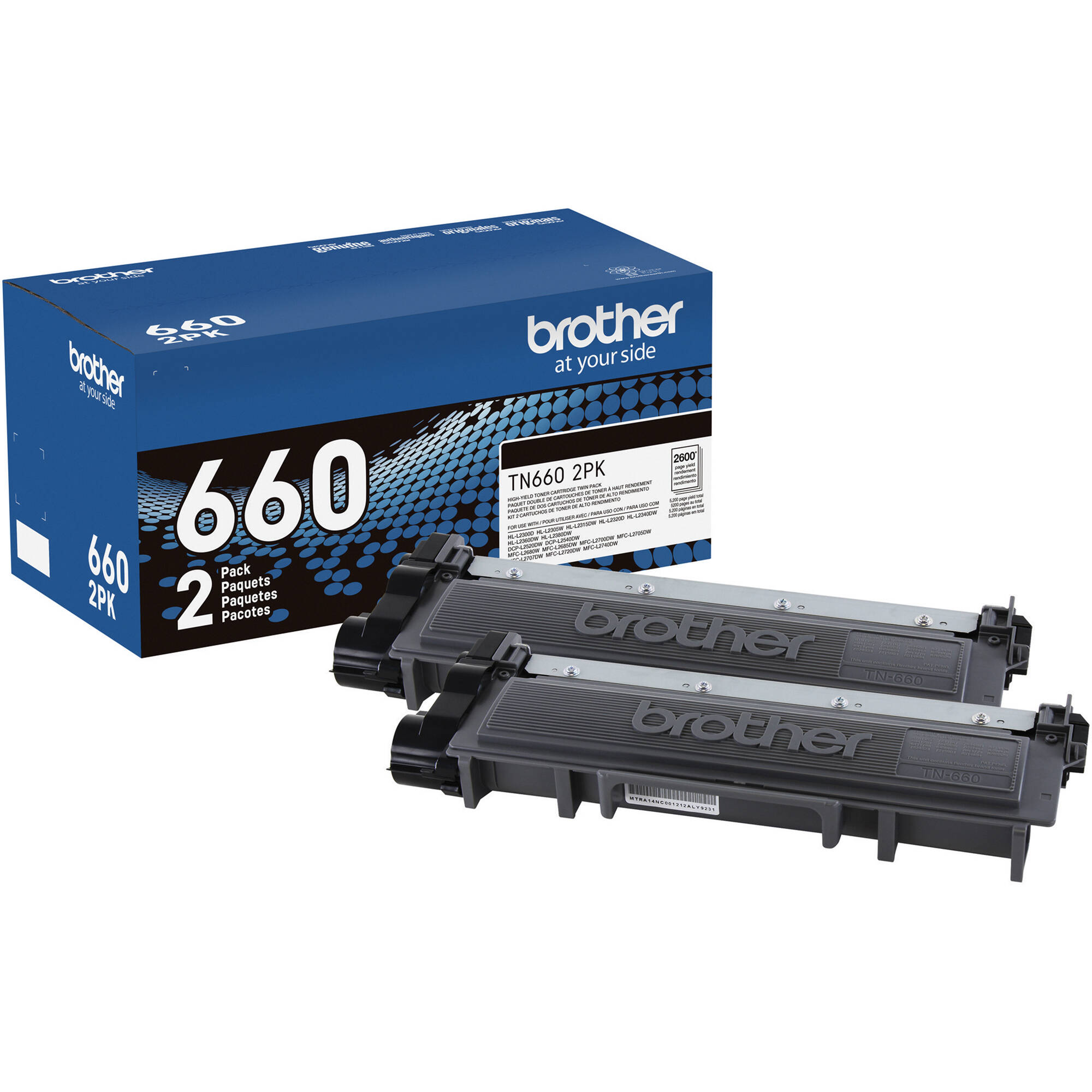 ee2710c33d14389bb821b7c1a1a56e4f.jpg Cartucho de tóner negro de alto rendimiento Brother TN660 (paquete de 2) - Imagen 1