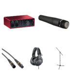 Focusrite Scarlett 4i4 USB-C Audio/MIDI Interface Kit de grabación de guitarra (4.ª generación)