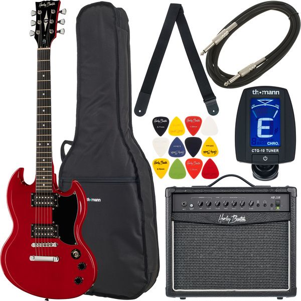 ee9002203d5e3c0aa59fa0f418fe3a08.jpg Harley Benton DC-200 CH Student Serie Bundle - Imagen 1