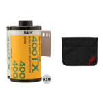 Kodak Tri-X 400 con kit de bolsa protectora de película Domke (película en rollo de 35 mm, 36 exposiciones, paquete de 10)