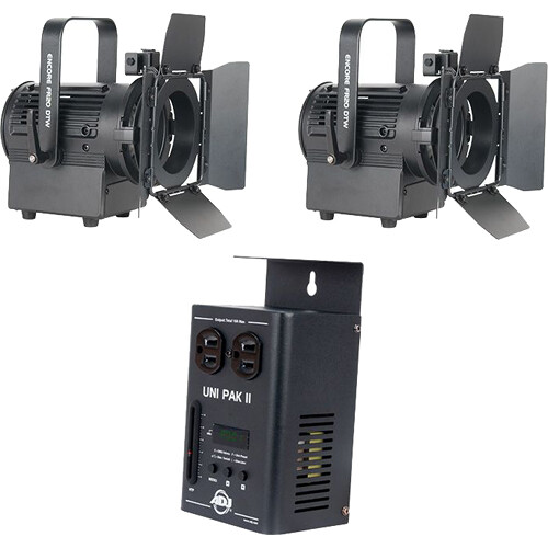 efe9e5d786f38f109ea3ff237df9e4c2.jpg American DJ Presenter Starter Pak II Kit de 2 luces con paquete de atenuación - Imagen 1