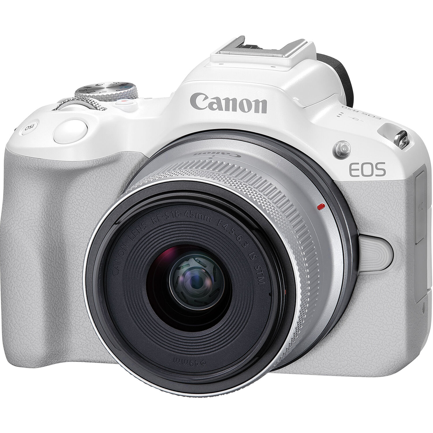 f0147439bf9985a964754be35ae6860c.jpg Canon EOS R50 Mirrorless Camera with 18-45mm Lens (White) - Imagen 1