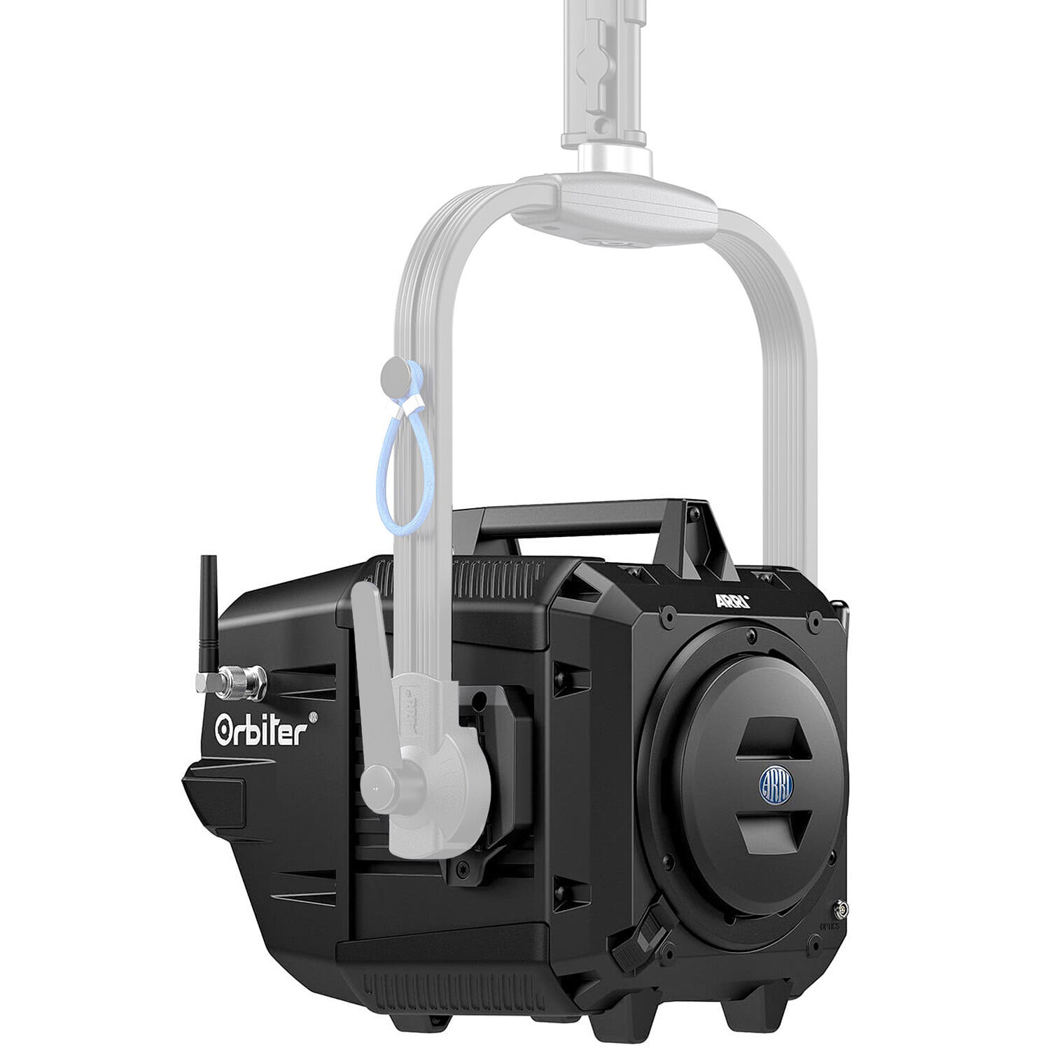 f15ab2971145c4e59fe56d564f475145.jpg Luz LED ARRI Orbiter sin lente, yugo y cable (negro) - Imagen 1