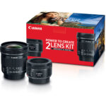 Kit de 2 lentes Canon para retratos y viajes con lentes de 50 mm f/1.8 y 10-18 mm f/4.5-5.6
