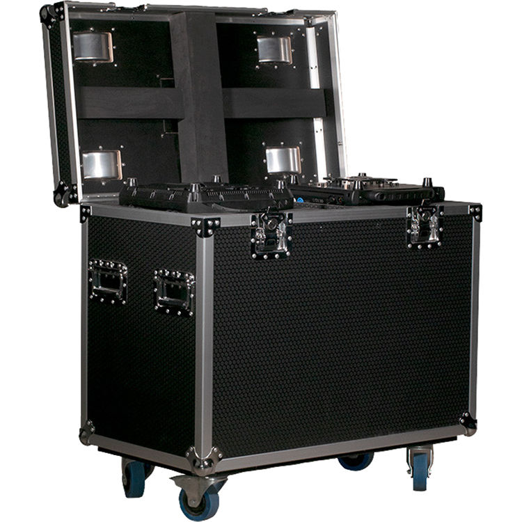 f2dea9d70dd2b414a88982a1f6f14bca.jpg American DJ Dual Road Case for ADJ Hydro Beam X2, Vizi CMY 16RX, CMY300, BSW 300, Hybrid 16RX, or 5RX (Black) - Imagen 1