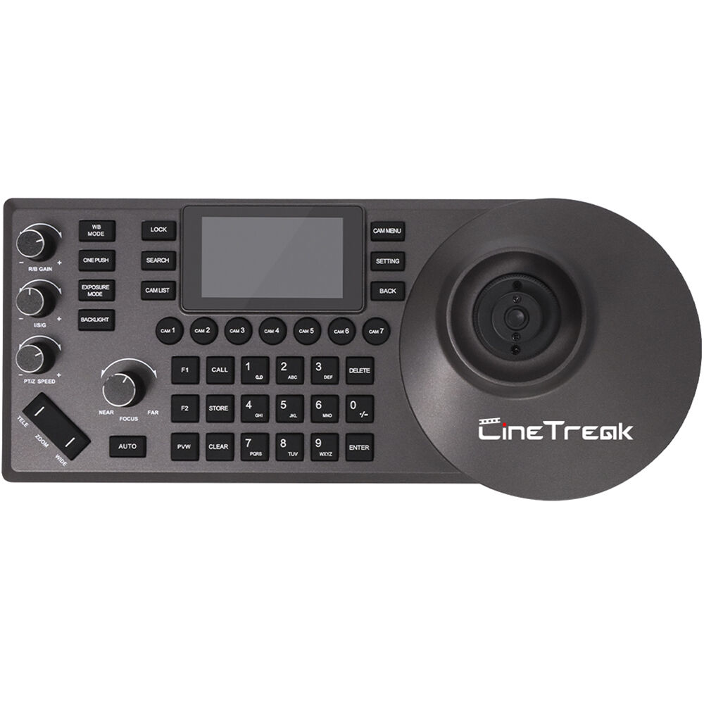 f482a7743317e1e4dc5507459c9478db.jpg Controlador remoto NDI PTZ multifuncional CineTreak CT-CR02 con vista previa NDI HX y control de joystick - Imagen 1