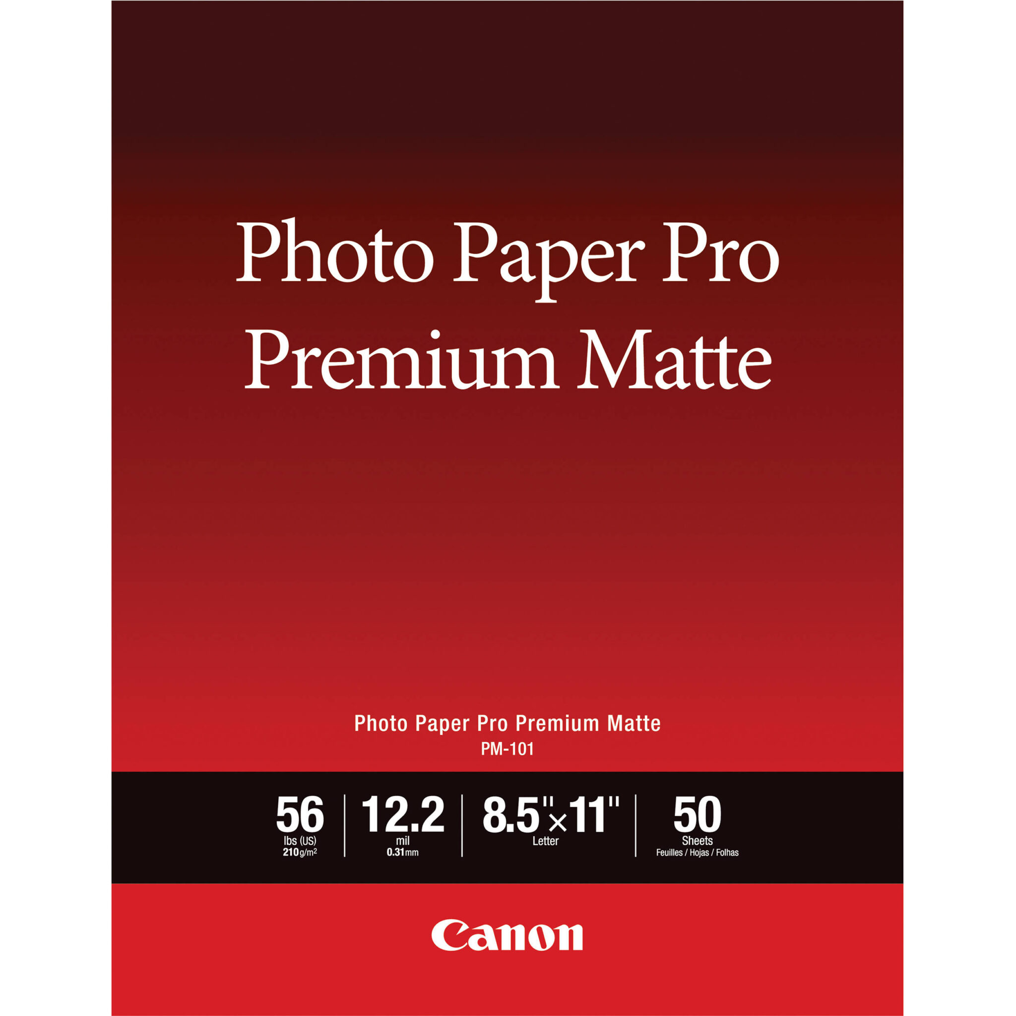 f67f38491b12cfb821adb3af6f938cbc.jpg Canon PM-101 Photo Paper Pro Premium Matte (8.5 x 11", 50 Sheets) - Imagen 1