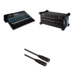 Allen & Heath QU-24C Kit de mezclador digital con caja de escenario y cable Ethernet