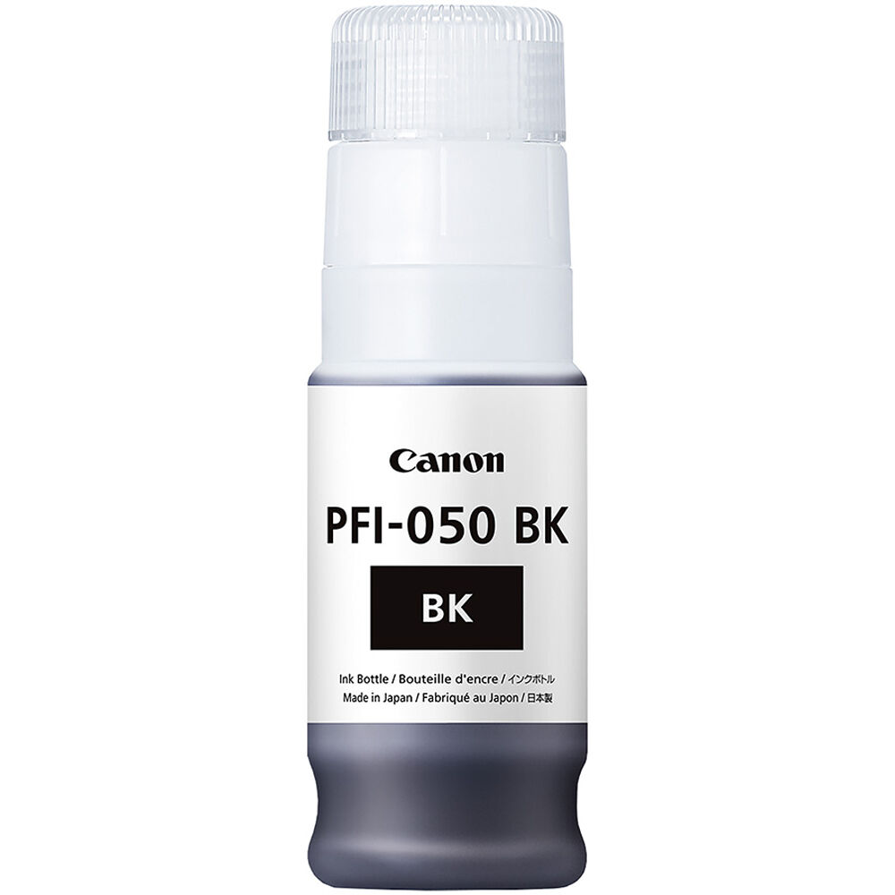 f75804ac36a65b27781e675d0a4e5ec4-1.jpg Canon PFI-050 Black Pigment Ink Tank for imagePROGRAF TC-20 (70mL) - Imagen 1