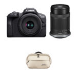 Canon EOS R100 Mirrorless Camera with 18-45mm and 55-210mm Lenses and Basic Bundle