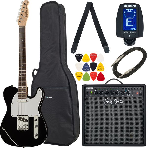 f7a8191ecbcde83a8ad226510fca0624.jpg Harley Benton TE-20BK Standard Series Bundle - Imagen 1