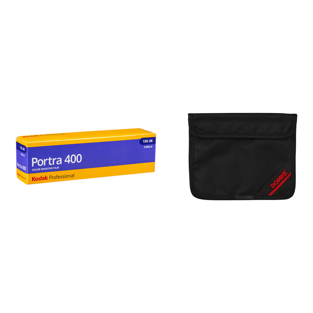 f8b3d687f1c1ccae93a6947d2b2e3d37-1.jpg Kodak Portra 400 con kit de bolsa protectora de película Domke (película en rollo de 35 mm, 36 exposiciones, paquete de 5) - Imagen 1