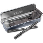 Caja de marcadores metálicos Leica SOFORT (gris)