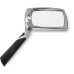 Carson Lupa rectangular plegable eléctrica de 2,5 aumentos con luz LED