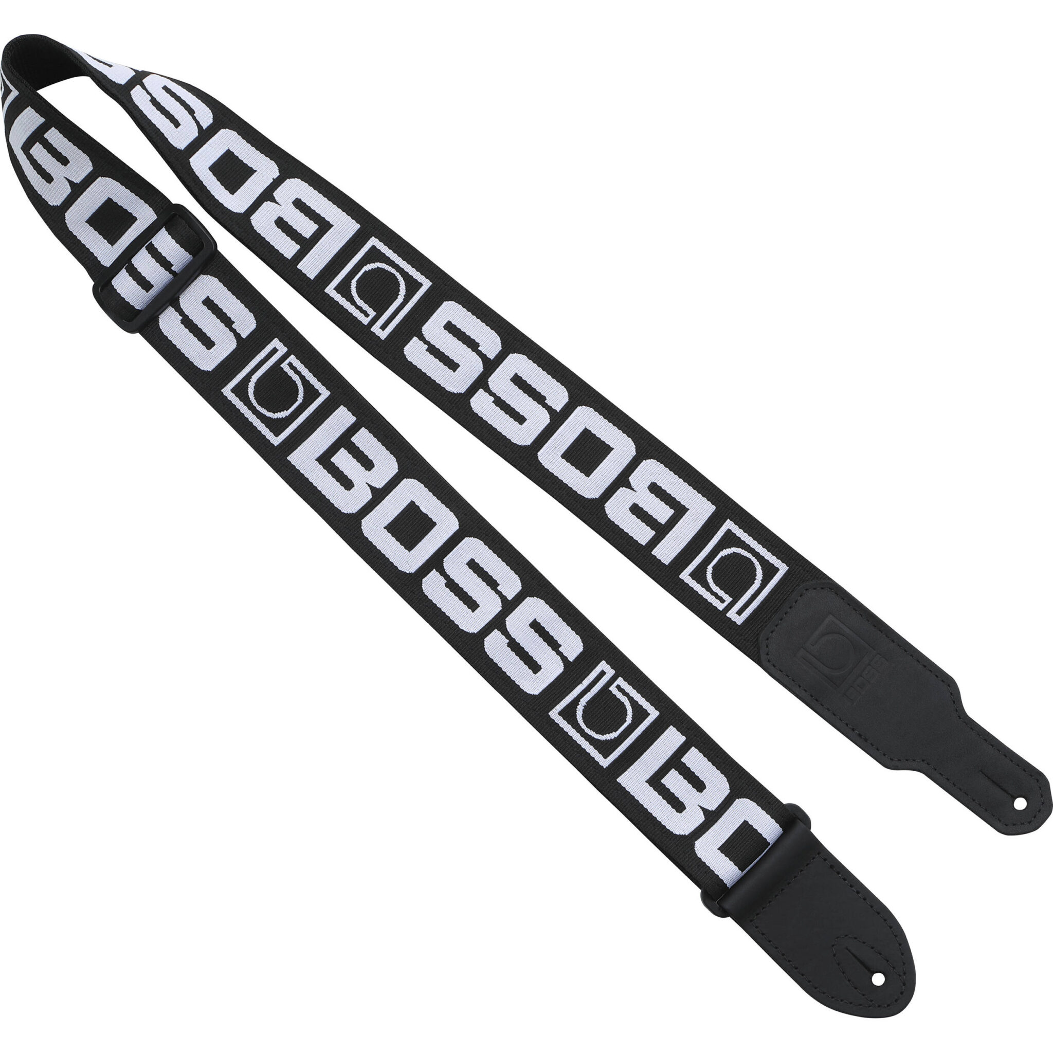 fd93a3bbd47fe80923eb7c31208a0ff4.jpg Correa para instrumentos con monograma BOSS BSM-20-BW (correa negra, logotipo blanco) - Imagen 1