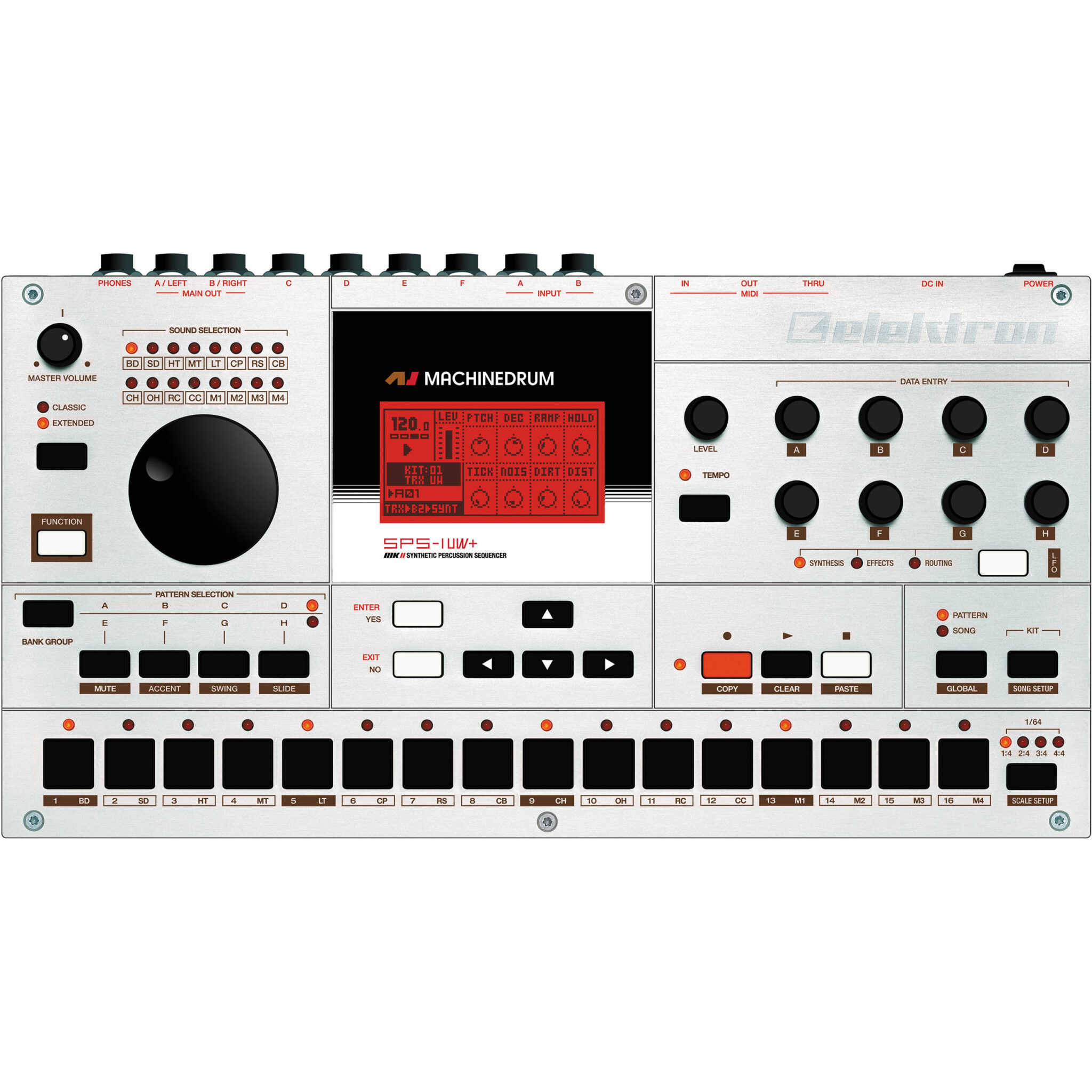 feaf7200109ea953b9628939a6be99c7.jpg Elektron Machinedrum SPS-1UW+ MKII Caja de ritmos, sintetizador y secuenciador (muestreo) - Imagen 1