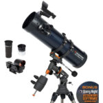 Celestron AstroMaster 130EQ 130 mm f/5 Telescopio reflector y kit de filtro solar EclipSmart - Imagen 4